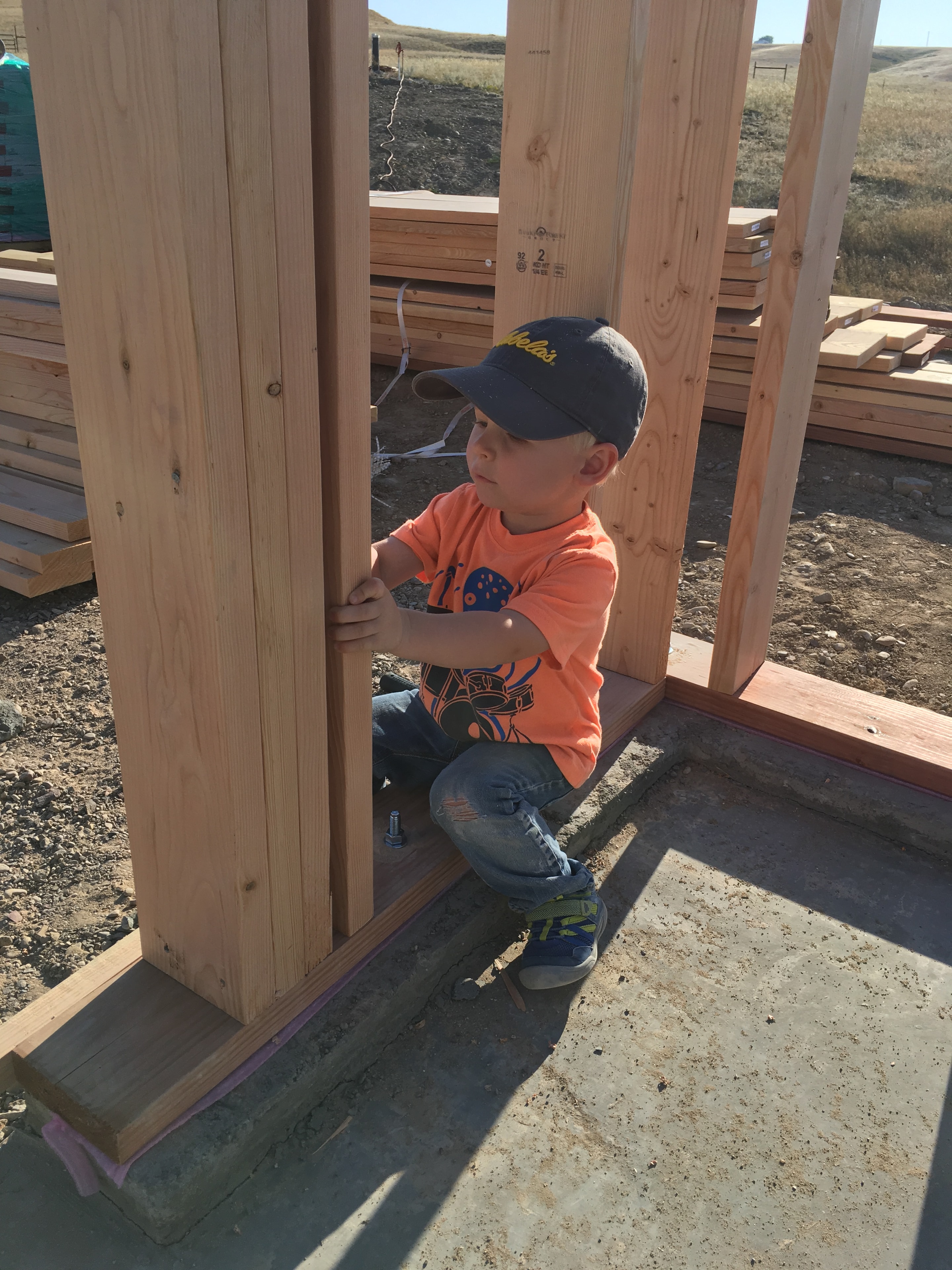 Young helper on the job site